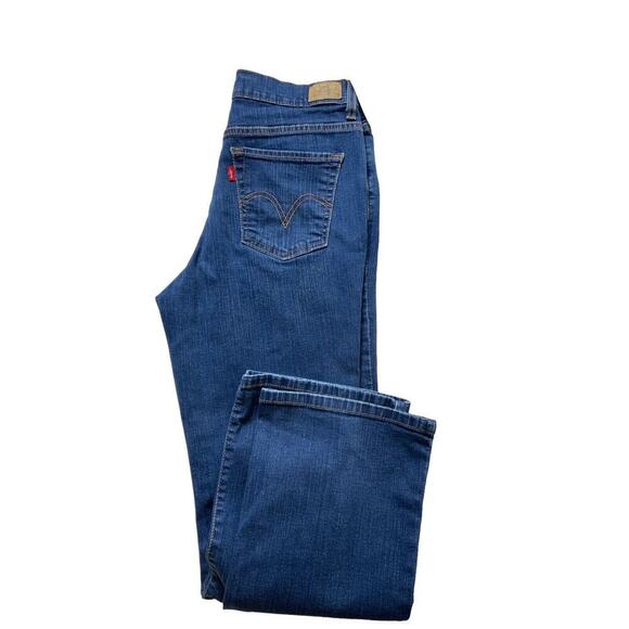 Levi's 512 Jeans Women Sz 12 Petite Medium Perfectly Slimming Stretch Blue Denim - Picture 3 of 10